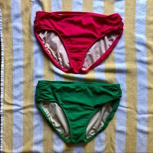 2 Lands’ End bikini bottoms